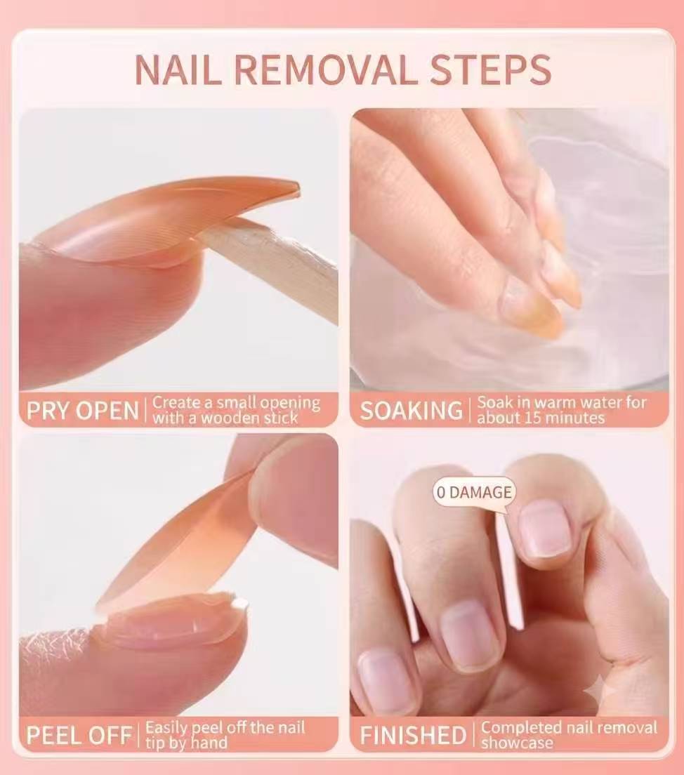 Premium Luxury Crystal Nude Shimmer Handcrafted Nails
